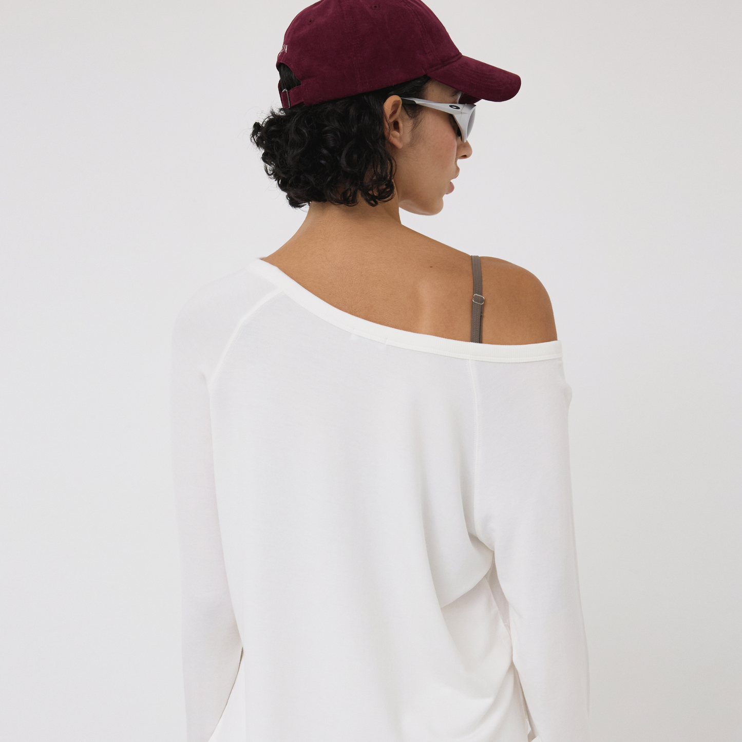 Cloud Off Shoulder Long Sleeve Tee - クラウドオフショルダーロングスリーブTシャツ