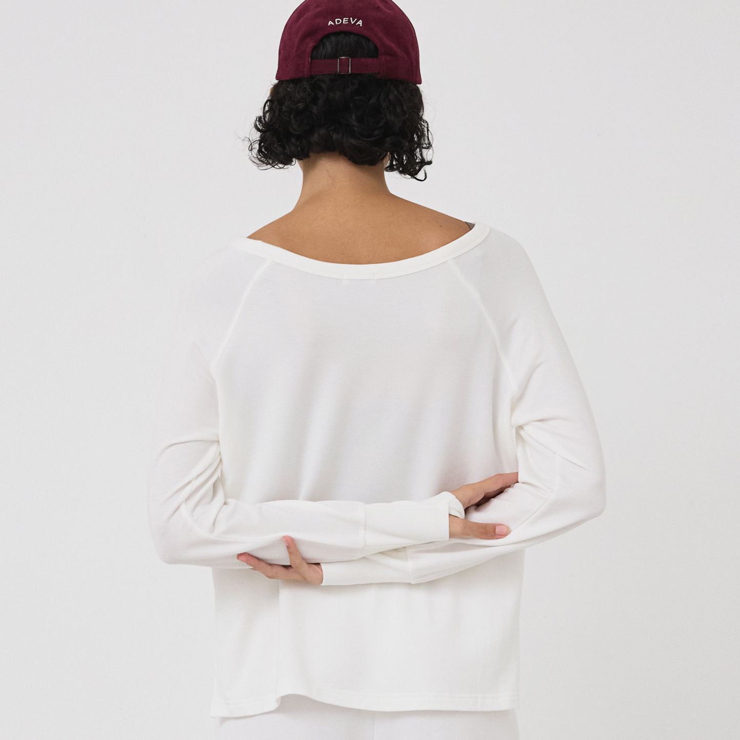 Cloud Off Shoulder Long Sleeve Tee - クラウドオフショルダーロングスリーブTシャツ