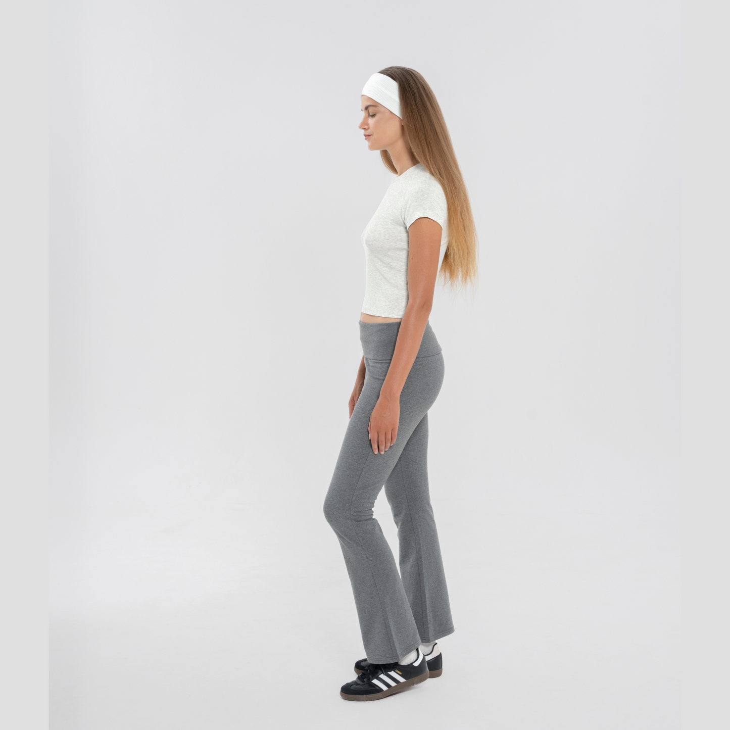 Foldover Bootcut Organic Legging -フォルドオーバー ブーツカット オーガニックレギンス-