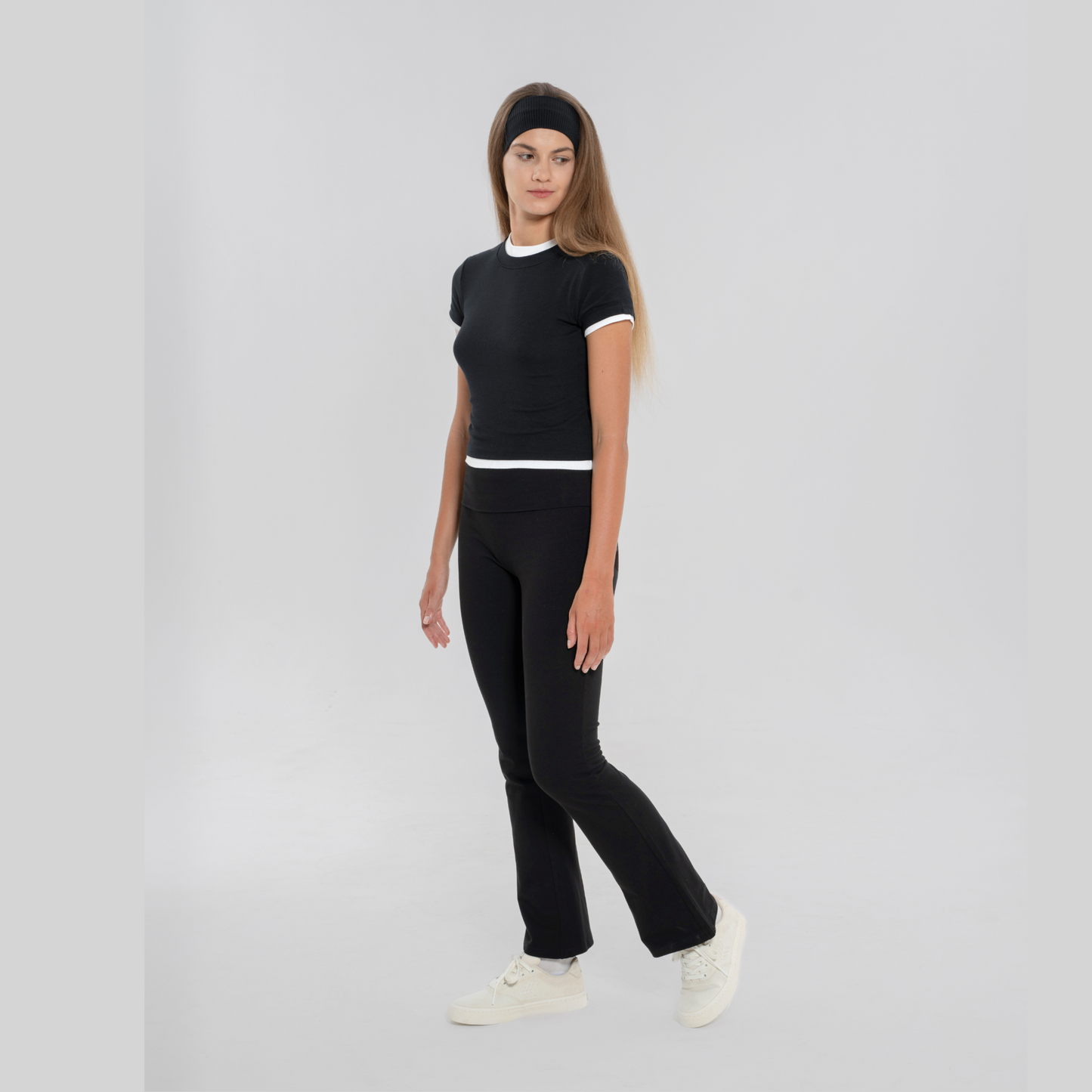 Foldover Bootcut Organic Legging -フォルドオーバー ブーツカット オーガニックレギンス-