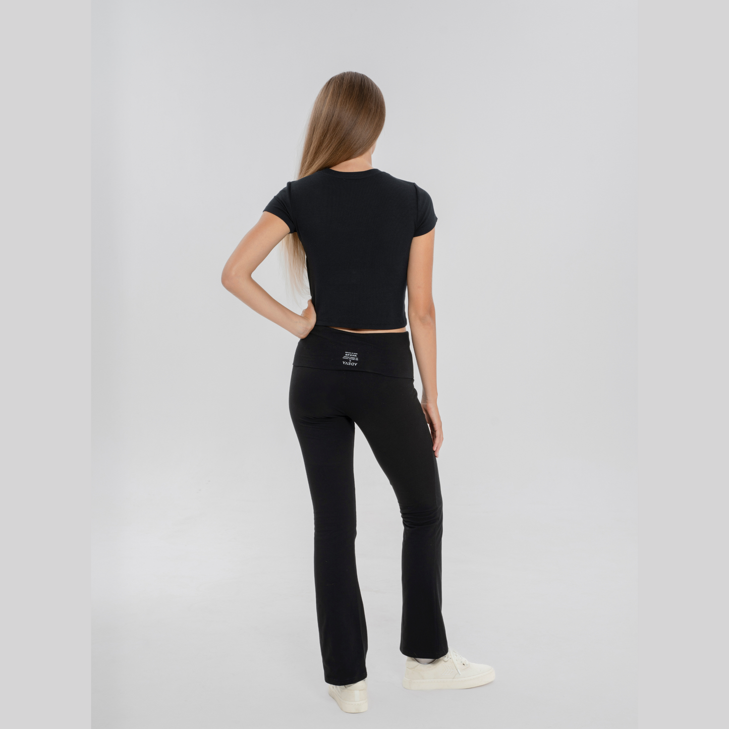 Foldover Bootcut Organic Legging -フォルドオーバー ブーツカット オーガニックレギンス-