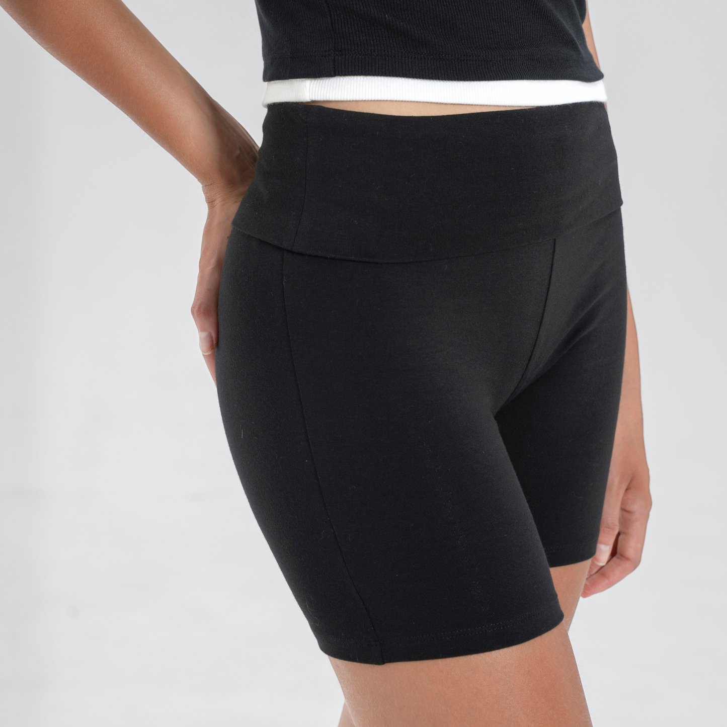 Foldover Short Organic Legging -フォルドオーバー ショートオーガニックレギンス-