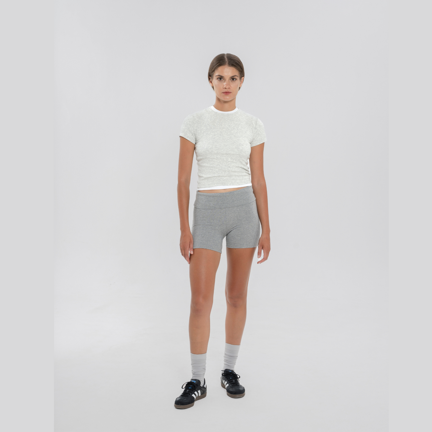 Foldover Short Organic Legging -フォルドオーバー ショートオーガニックレギンス-